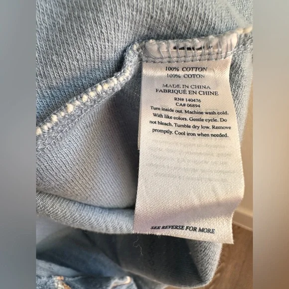 Faherty Men’s Biarritz Hoodie Sweater Blue Pullover Aztec Theme Sz Medium - Picture 9 of 13